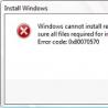Windows XP vil ikke installeres